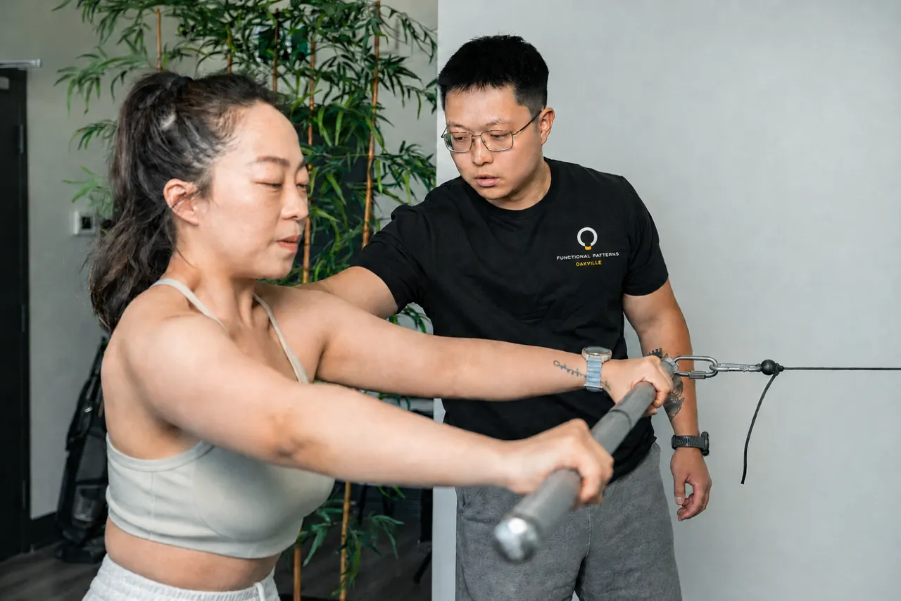Client during a gait analysis